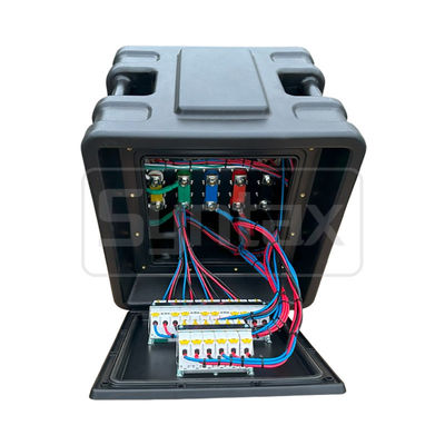Syntax MD1 Three Phase 400A HDPE Portable Distribution Box IP67 With UL Listed Nema Sockets 430x380x460mm