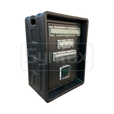 Syntax MD4 Three Phase 250AMP IP67 Waterproof HDPE Power Distribution Box With Schneider Breakers And PowerSyntax Industrial Plugs and Sockets 630x430x900mm