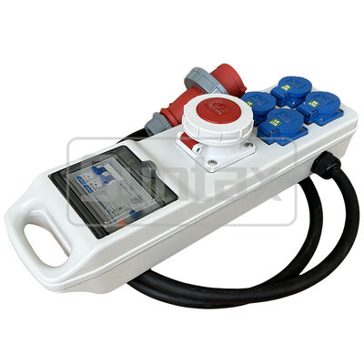 Syntax CT3 32AMP 8 Outlet Power Splitter Cord IP44 Waterproof With 8 Schuko Sockets 490*142*95mm