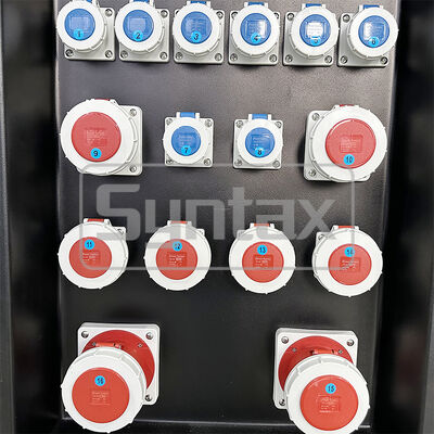Syntax MD4 Three Phase 250AMP IP67 Waterproof HDPE Mobile Distribution Power Panel On Wheels With Differential Protected 630x430x900mm
