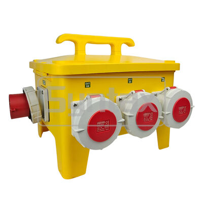 IP67 Waterproof Portable Power Distribution Board 63A/5P with Polycarbonate Resin Construction