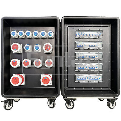 Syntax MD4 삼상 250AMP IP67 방수 HDPE 이동식 배전반 (바퀴 포함) 차동 보호 630x430x900mm