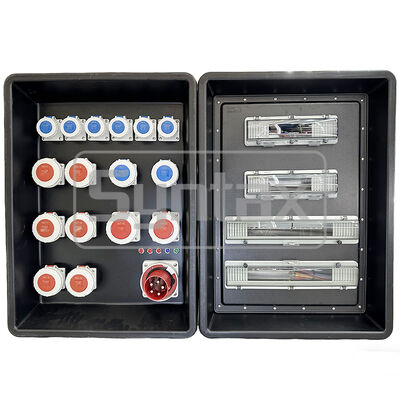 Syntax MD4 삼상 125AMP IP67 방수 HDPE 휴대용 전력 분배 패널 보드 (카타르 FIFA 스포츠 행사용) 630x430x900mm