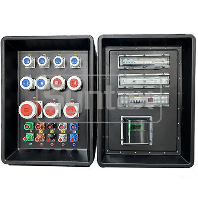 IP67 방수 400AMP HDPE 휴대용 전력 배급 상자 FIFA 스포츠 이벤트용 바퀴