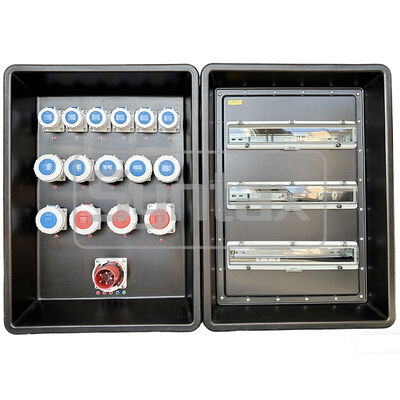 문법 MD4 IP67 방수 HDPE 휴대용 전력 배급 상자 3단계 63A/5P