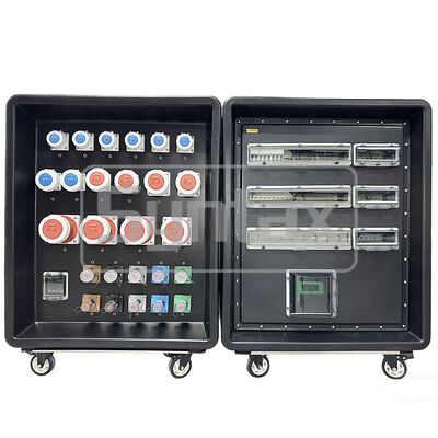 문법 MD5 IP67 방수 500A 3단계 HDPE 휴대용 전력 배급 박스 바퀴에 파워클로크 500A FIFA 스포츠 이벤트 카타르